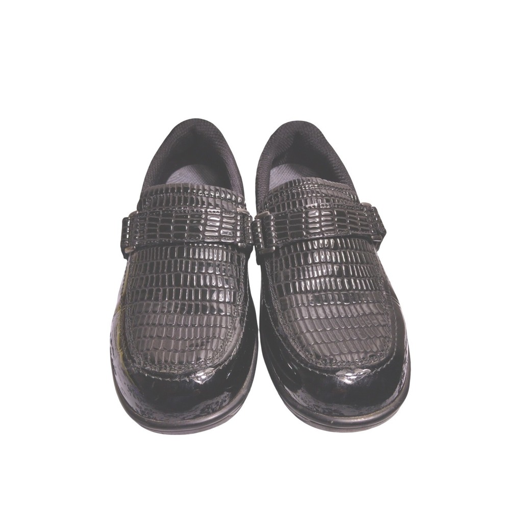 Orthofeet Women's Black Shoes with Vvelcro Straps Size 7.5